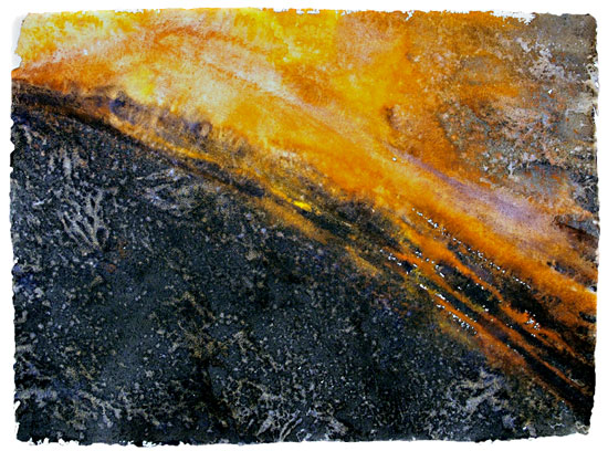 Sciara #4 - acquarello su carta Khadi