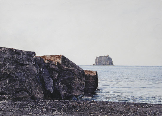 Molo e Strombolicchio - Acquarello