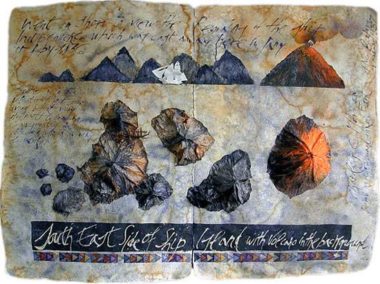 Ship Island - Acquarello e Collage