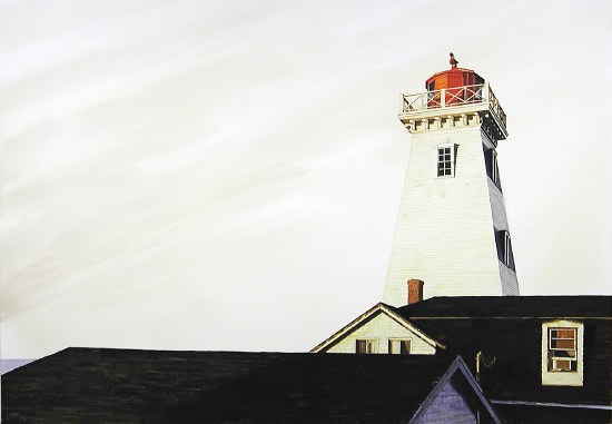 West Point Lighthouse #3 - Acquarello